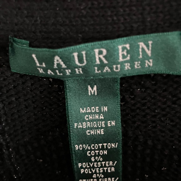 Lauren Ralph Lauren Black Sweater w/ metallic thread - Picture 4 of 4